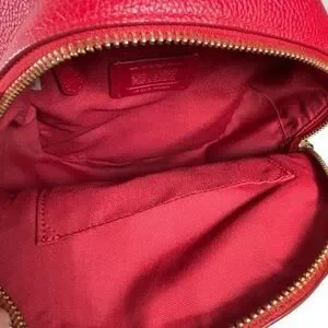 COACH Mini Charlie Backpack Red Pebbled Leather Shoulder Bag F38263 MRP $295 Coach | Bags | Coach Mini Charlie Backpack Red Pebbled  main image 2